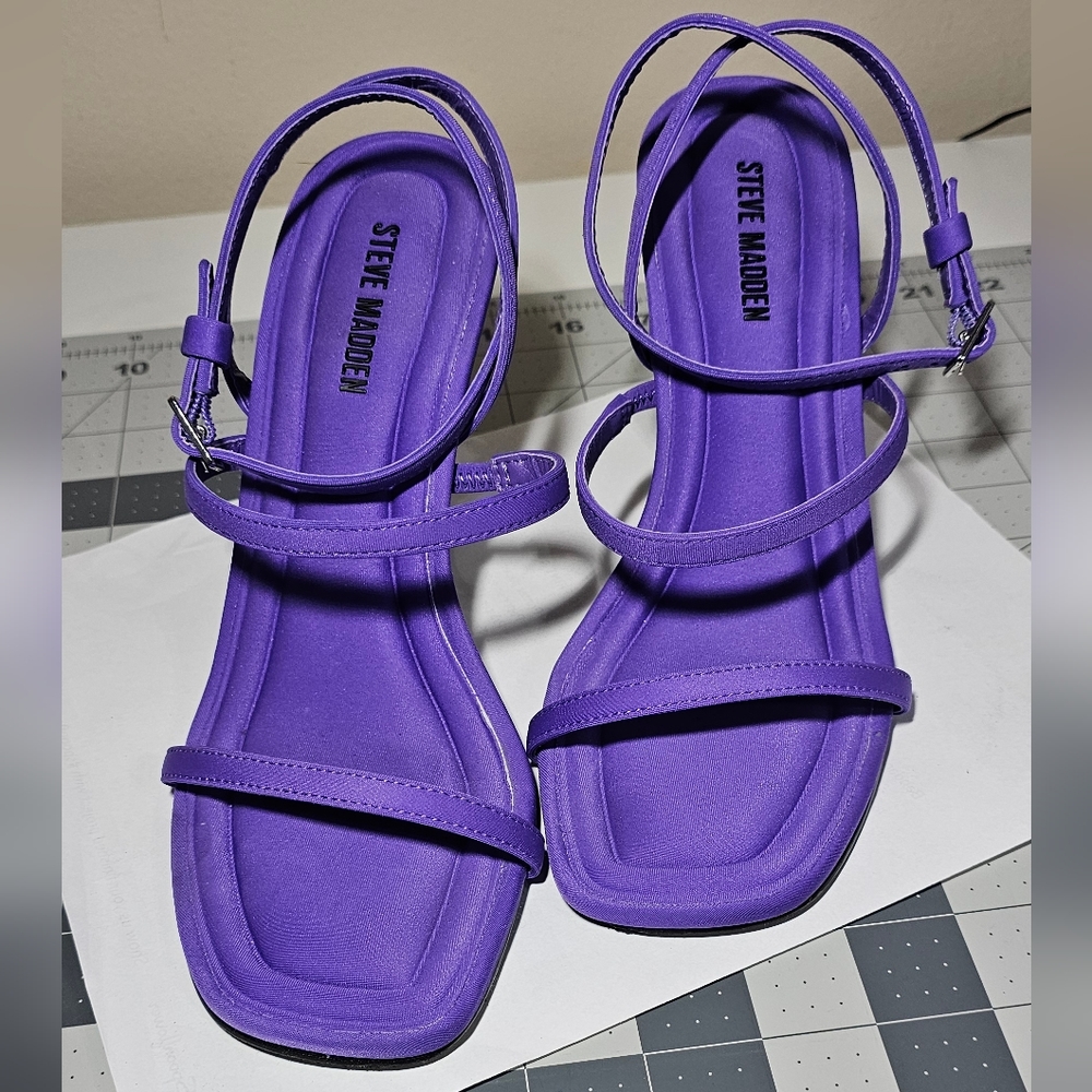 Steve Madden Purple Strappy Heels
